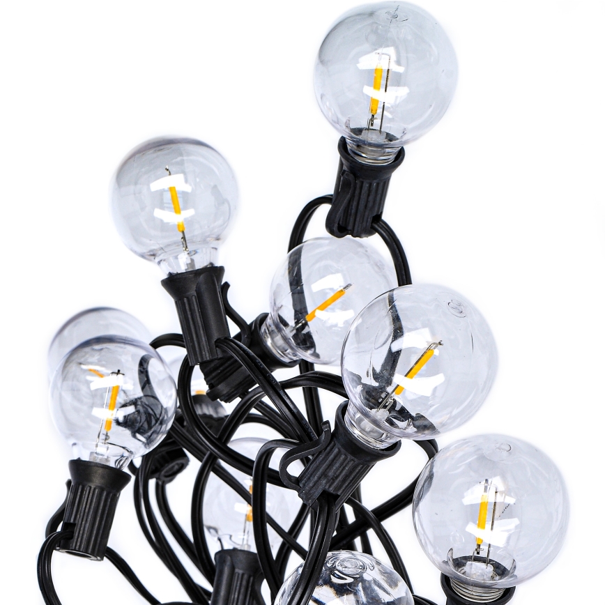 LED vanjski dekorativni niz GIRLANDA 25xE12 20m IP44 topla bijela