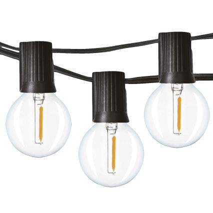LED vanjski dekorativni niz GIRLANDA 25xE12 20m IP44 topla bijela