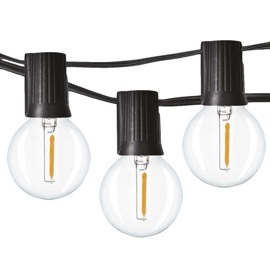 LED vanjski dekorativni niz GIRLANDA 25xE12 20m IP44 topla bijela