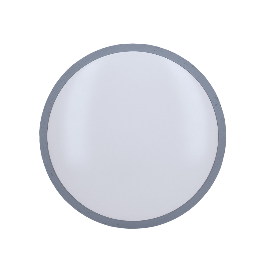 LED Dimmabilna stropna svjetiljka GREY LED/48W/230V 3000-6500K siva promjer 38 cm + daljinski upravljač