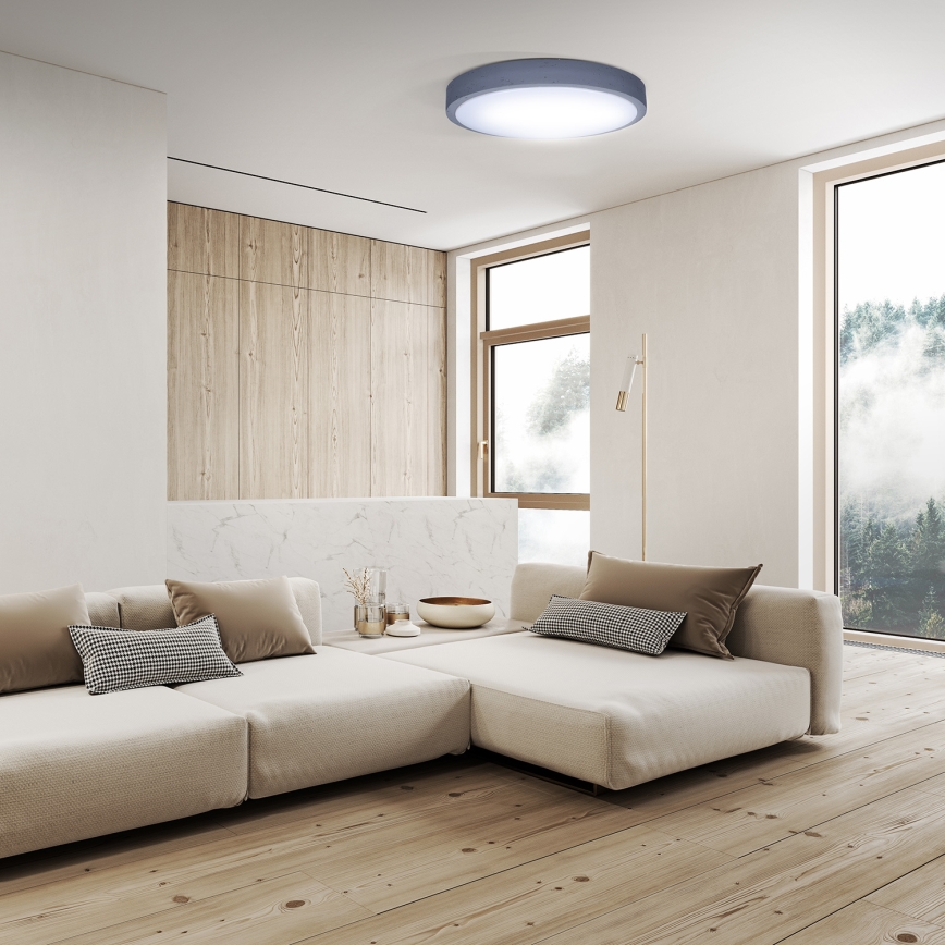 LED Prigušiva stropna svjetiljka GREY LED/60W/230V 3000-6500K siva pr. 49 cm + daljinski upravljač