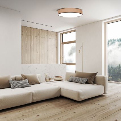 LED Prigušiva stropna svjetiljka BROWNIE LED/48W/230V 3000-6500K smeđa pr. 40 cm + daljinski upravljač