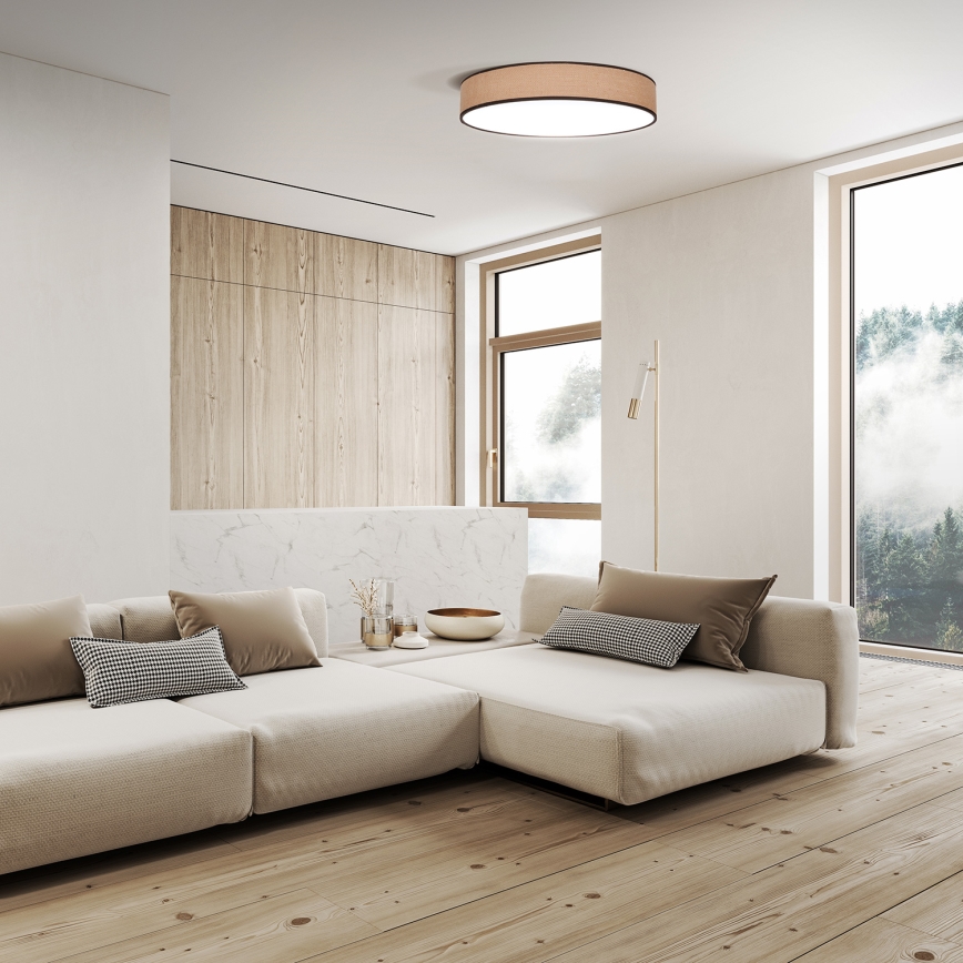 LED Prigušiva stropna svjetiljka BROWNIE LED/48W/230V 3000-6500K smeđa pr. 40 cm + daljinski upravljač