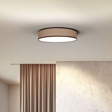 LED Prigušiva stropna svjetiljka BROWNIE LED/48W/230V 3000-6500K smeđa pr. 40 cm + daljinski upravljač
