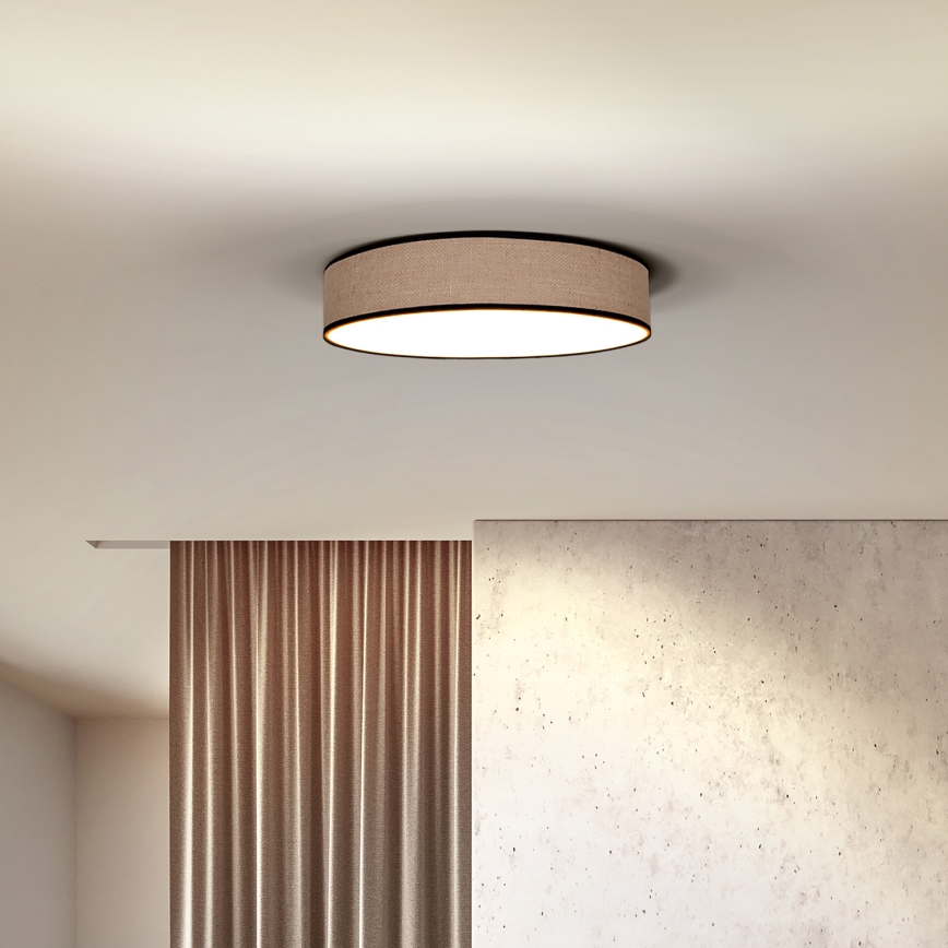 LED Prigušiva stropna svjetiljka BROWNIE LED/48W/230V 3000-6500K smeđa pr. 40 cm + daljinski upravljač