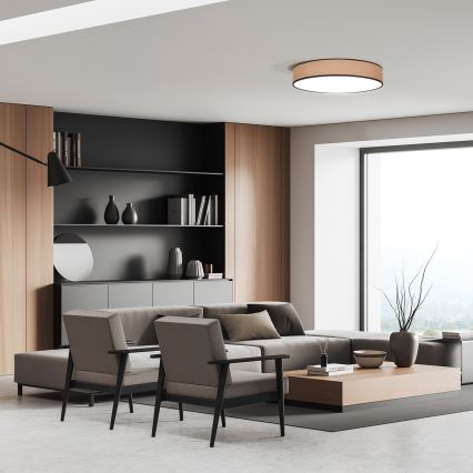 LED Prigušiva stropna svjetiljka BROWNIE LED/48W/230V 3000-6500K smeđa pr. 40 cm + daljinski upravljač