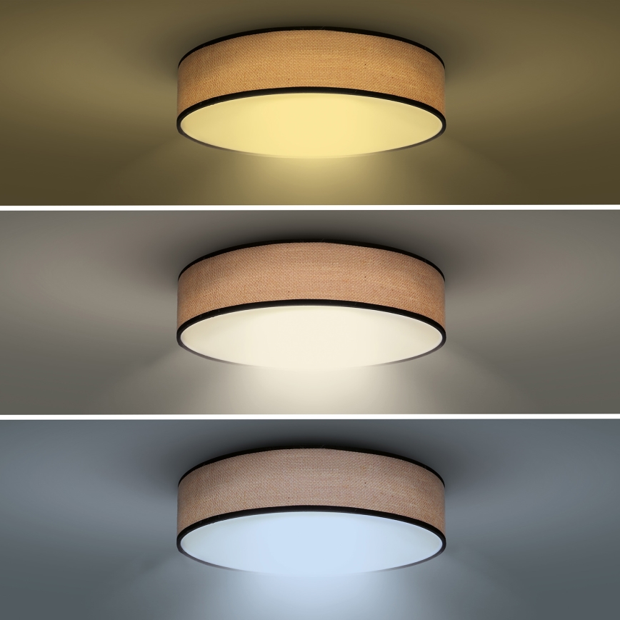 LED Prigušiva stropna svjetiljka BROWNIE LED/48W/230V 3000-6500K smeđa pr. 40 cm + daljinski upravljač