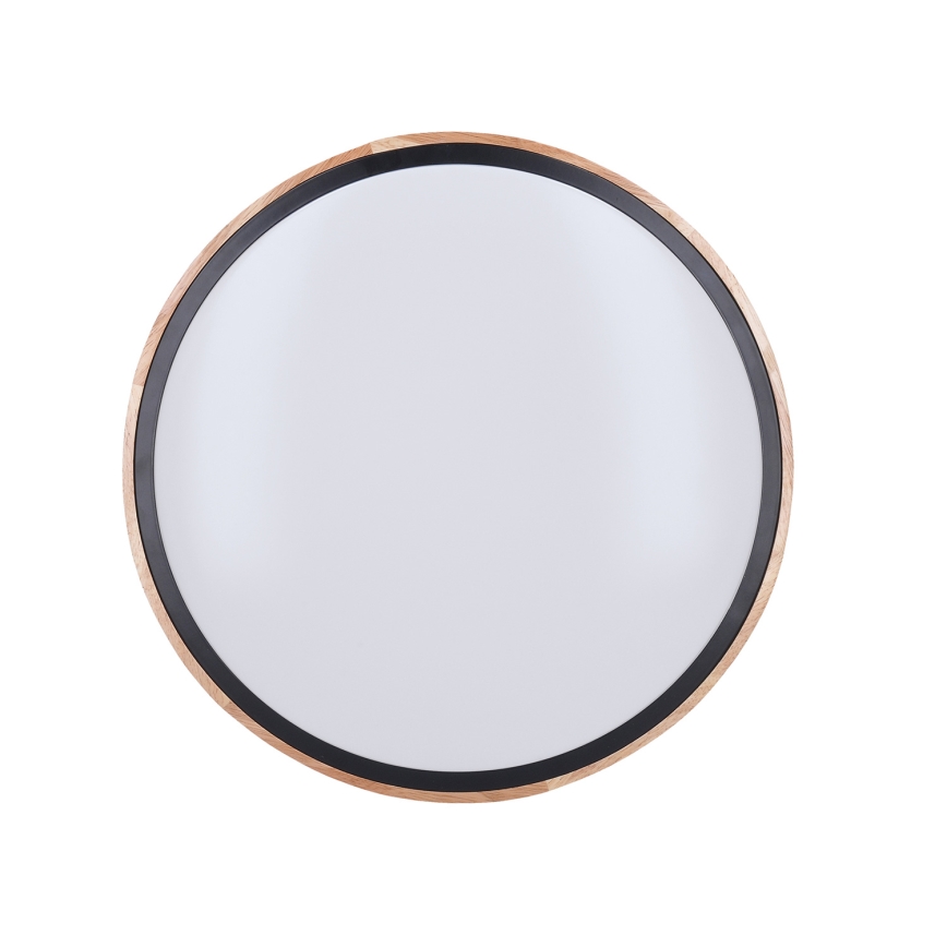 Prigušivo stropno LED svjetlo IRON OAK LED/48W/230V 3000-6500K hrast, promjer 40 cm + daljinski upravljač