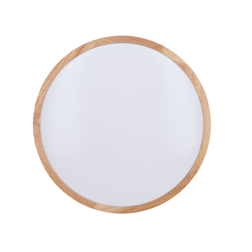 LED Prigušiva stropna svjetiljka WOODY LED/48W/230V 3000-6500K hrast pr. 38 cm + daljinski upravljač