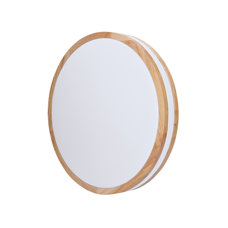 LED Prigušiva stropna svjetiljka WOODY LED/48W/230V 3000-6500K hrast pr. 38 cm + daljinski upravljač