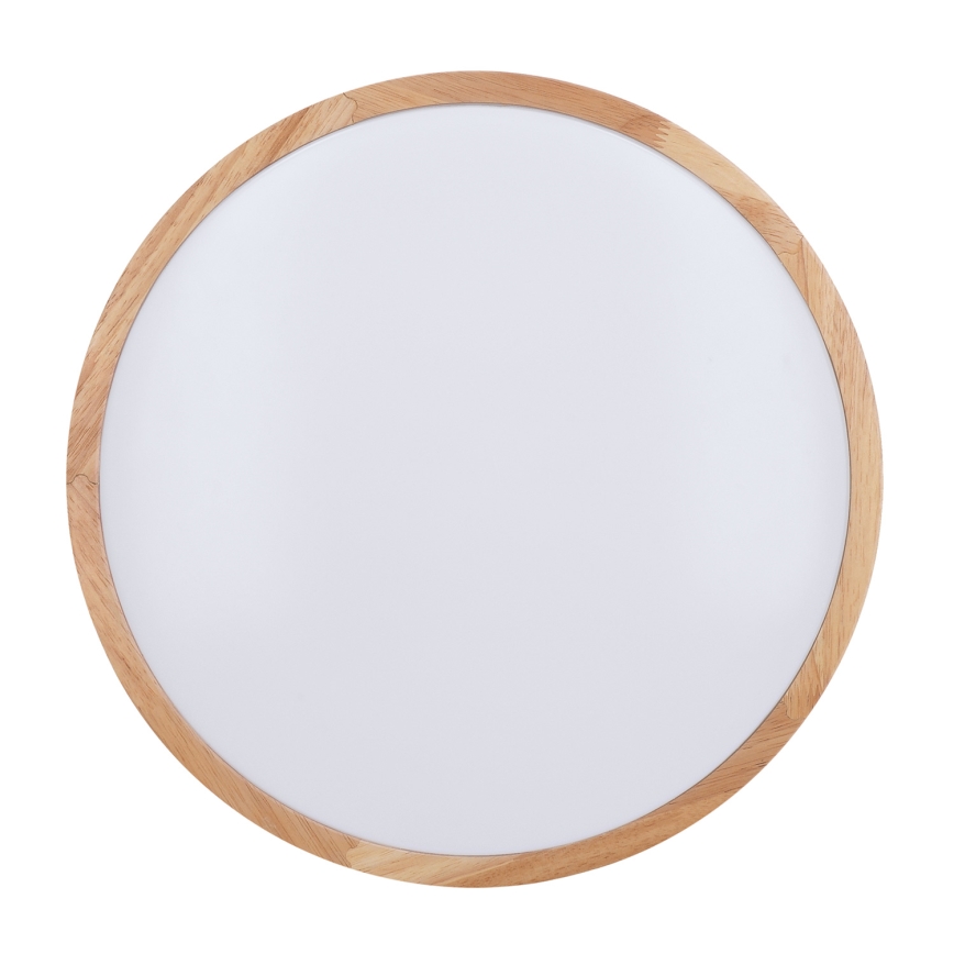 LED Prigušiva stropna svjetiljka WOODY LED/60W/230V 3000-6500K hrast pr. 50 cm + daljinski upravljač