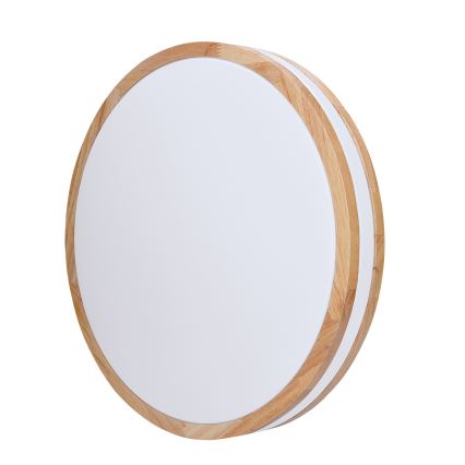 LED Prigušiva stropna svjetiljka WOODY LED/60W/230V 3000-6500K hrast pr. 50 cm + daljinski upravljač