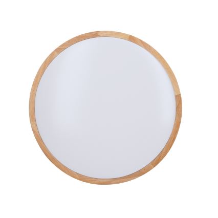 LED Prigušiva stropna svjetiljka SOLID OAK LED/48W/230V 3000-6500K hrast pr. 39 cm + daljinski upravljač