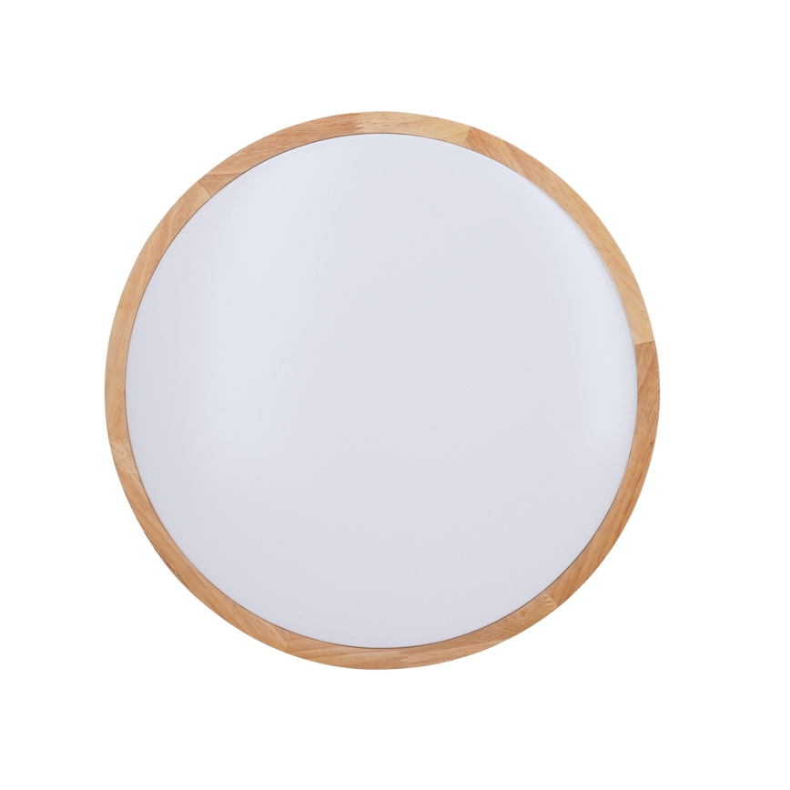 LED Prigušiva stropna svjetiljka SOLID OAK LED/48W/230V 3000-6500K hrast pr. 39 cm + daljinski upravljač