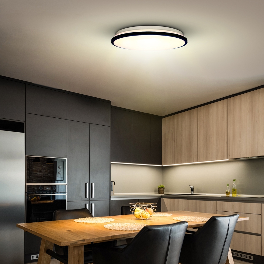 LED Prigušiva stropna svjetiljka JAMIL LED/48W/230V 3000-6500K crna + daljinski upravljač