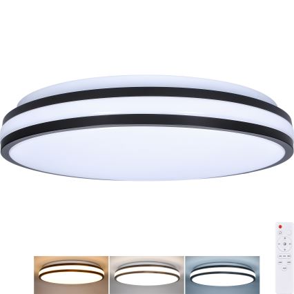 LED Prigušiva stropna svjetiljka LASKOS LED/48W/230V 3000-6500K crna + daljinski upravljač