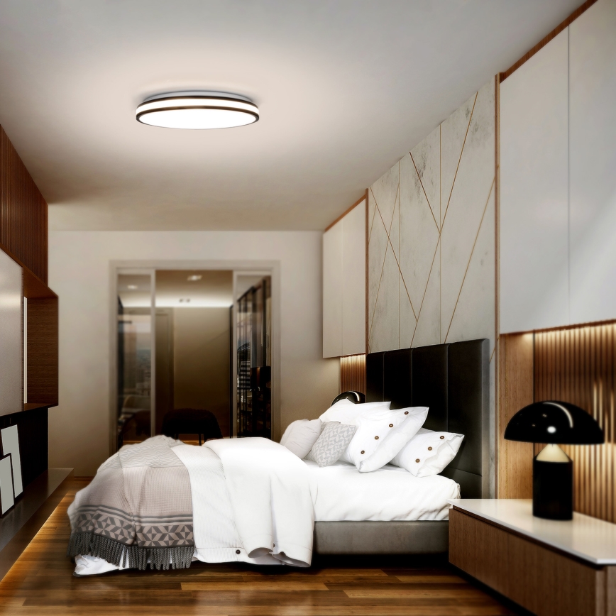 LED Prigušiva stropna svjetiljka LASKOS LED/48W/230V 3000-6500K crna + daljinski upravljač