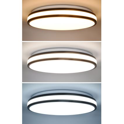 LED Prigušiva stropna svjetiljka LASKOS LED/48W/230V 3000-6500K crna + daljinski upravljač