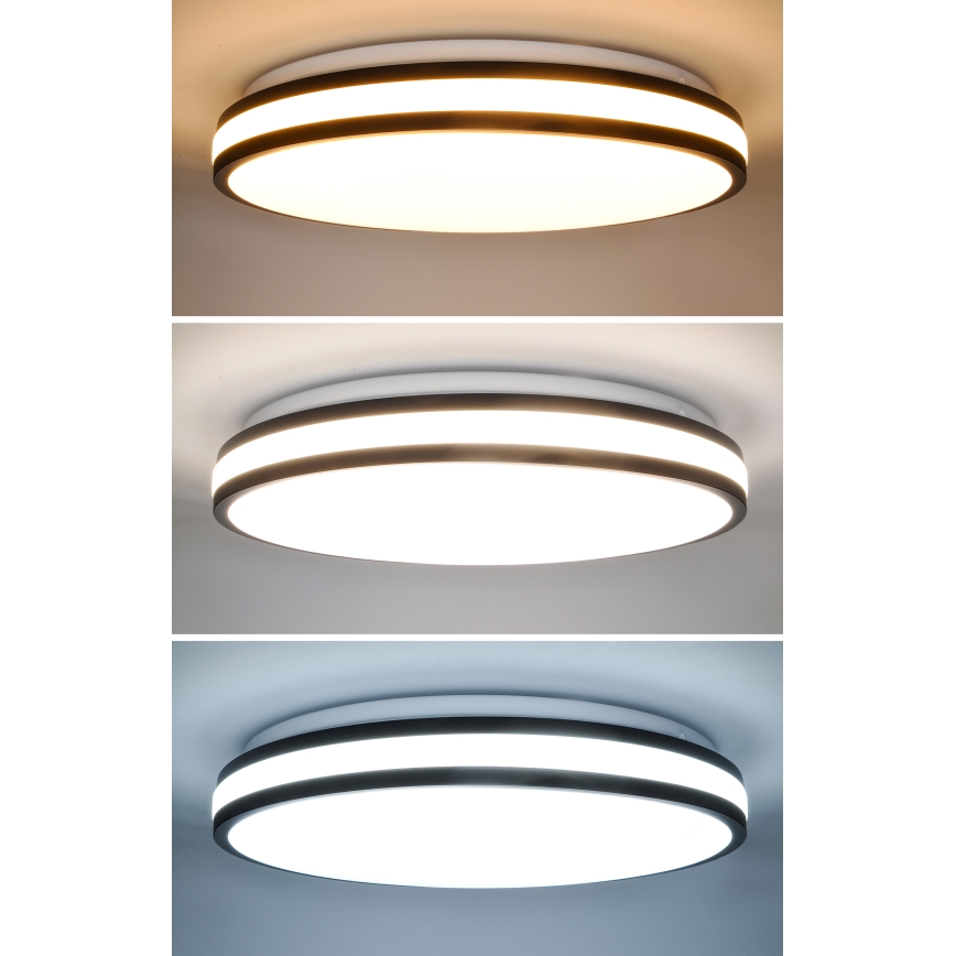 LED Prigušiva stropna svjetiljka LASKOS LED/48W/230V 3000-6500K crna + daljinski upravljač