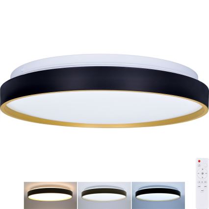 LED Prigušiva stropna svjetiljka CALA LED/48W/230V 3000-6500K crna/zlatna + daljinski upravljač