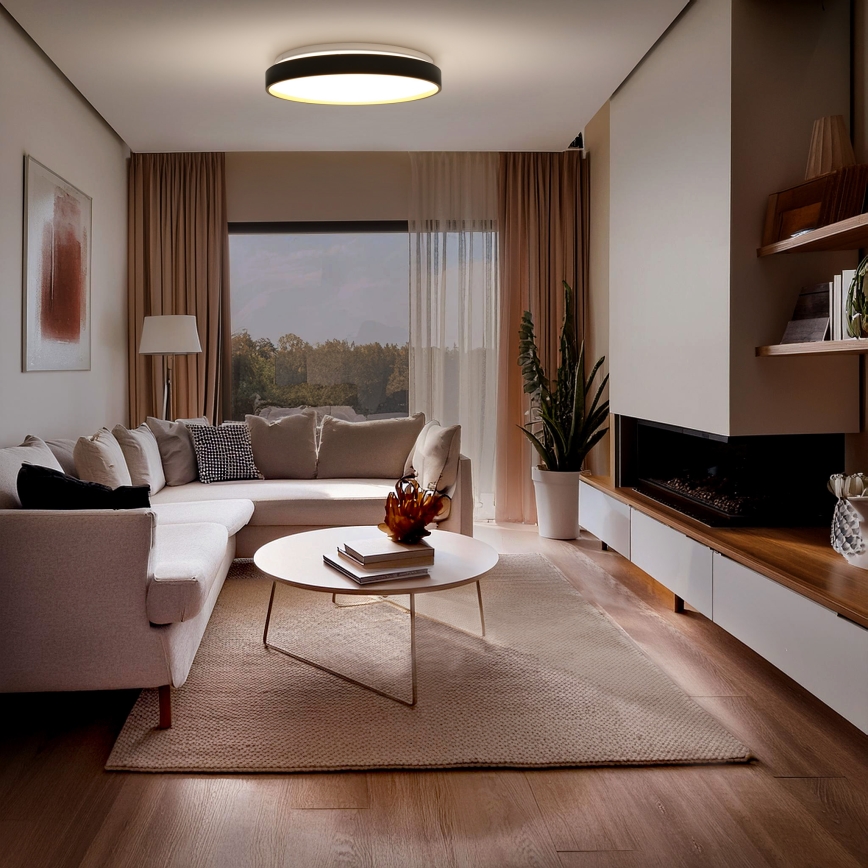 LED Prigušiva stropna svjetiljka CALA LED/48W/230V 3000-6500K crna/zlatna + daljinski upravljač