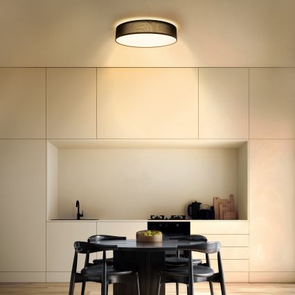 LED Prigušiva stropna svjetiljka PENLEY LED/48W/230V 3000-6500K pr.40 cm crna + daljinski upravljač