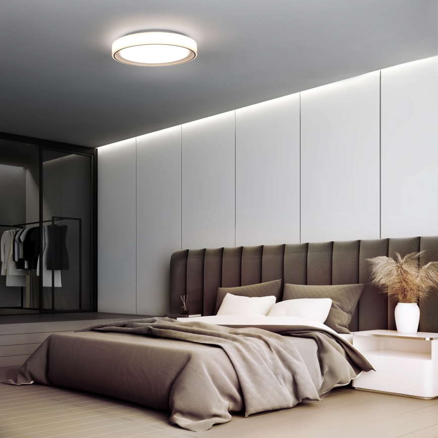 LED RGB Prigušiva stropna svjetiljka FLOCO LED/30W/230V 3000-6500K + RGB/6W pr. 40cm + daljinski upravljač