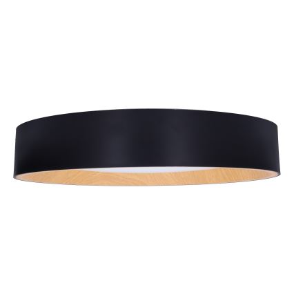 LED Prigušiva stropna svjetiljka LARIOS LED/48W/230V 3000-6500K pr.39 cm crna + daljinski upravljač