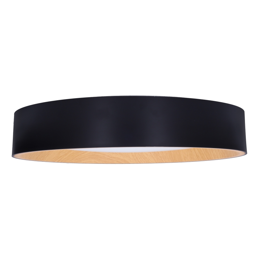 LED Prigušiva stropna svjetiljka LARIOS LED/48W/230V 3000-6500K pr.39 cm crna + daljinski upravljač