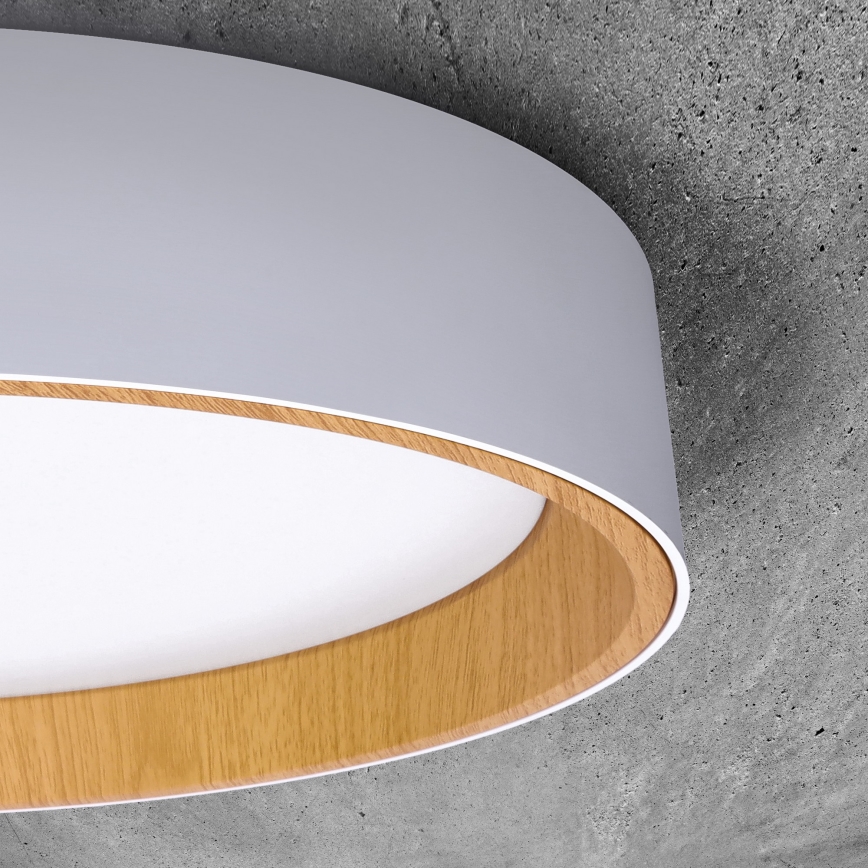 LED Prigušiva stropna svjetiljka LARIOS LED/48W/230V 3000-6500K pr.39 cm bílá+ daljinski upravljač