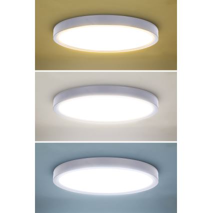 LED Prigušiva stropna svjetiljka ESTELA LED/36W/230V pr.30 cm bijela + daljinski upravljač