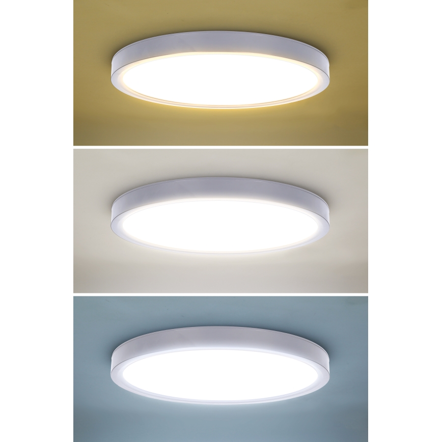 LED Prigušiva stropna svjetiljka ESTELA LED/36W/230V pr.30 cm bijela + daljinski upravljač