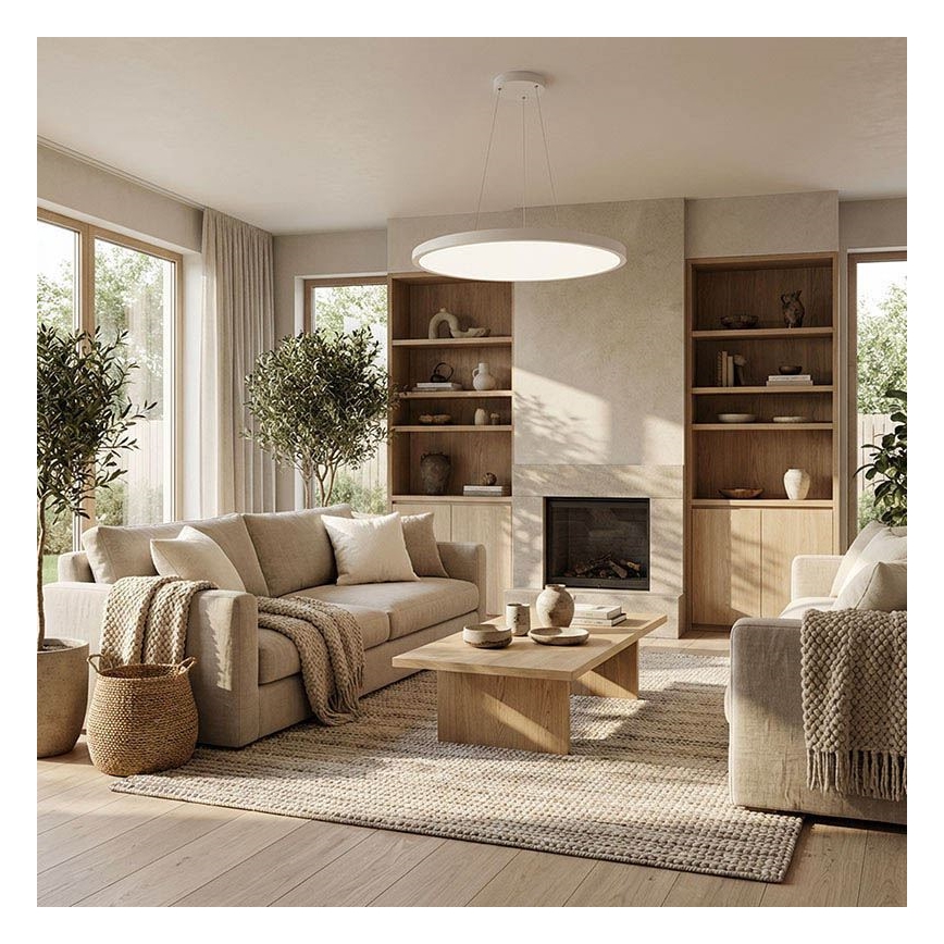 LED s mogućnošću prigušivanja stropna nadgradna/viseća svjetiljka LED/50W/230V 3000-6500K + daljinski upravljač