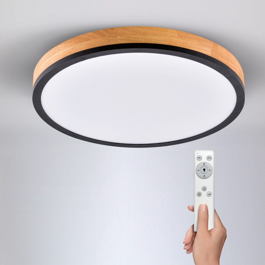 LED Dimmabilno stropno svjetlo LED/40W/230V 3000-6500K hrast + daljinski upravljač