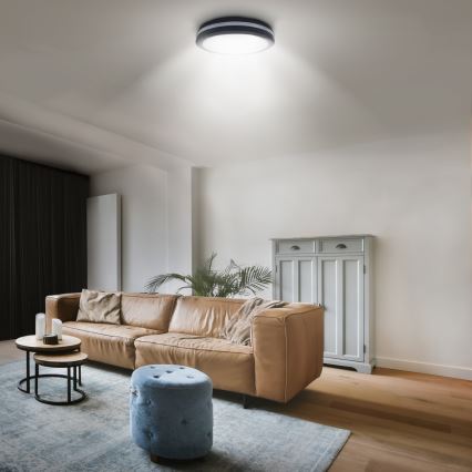 LED Prigušiva vanjski stropna svjetiljka LED/36W/40W/44W/230V 3000/4000/6500K IP65 crna