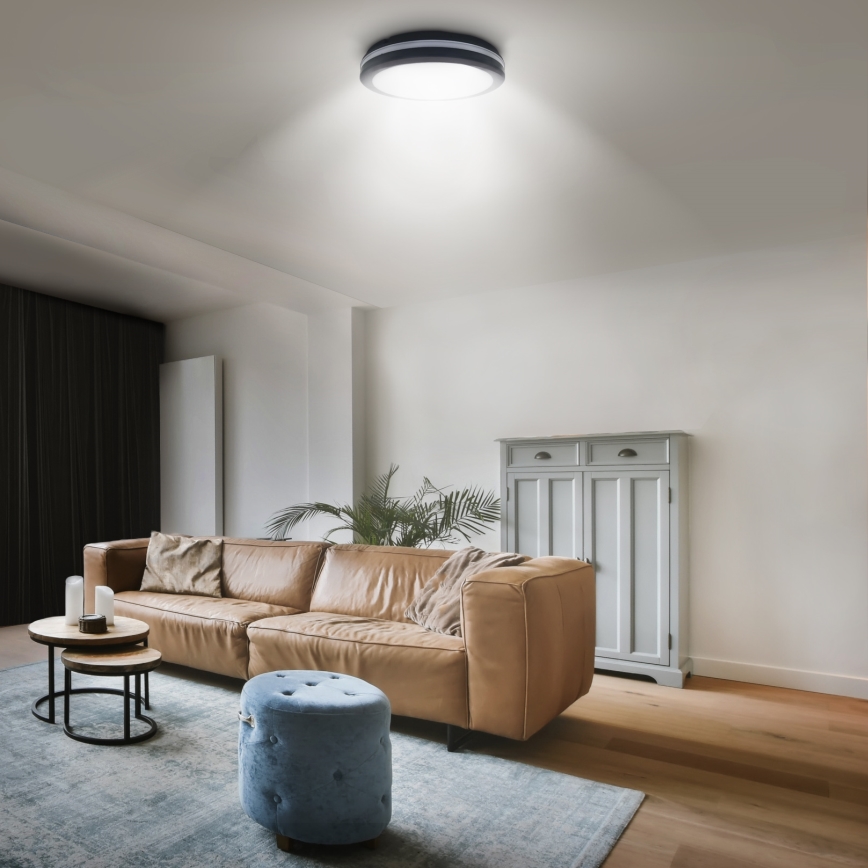 LED Prigušiva vanjski stropna svjetiljka LED/36W/40W/44W/230V 3000/4000/6500K IP65 crna