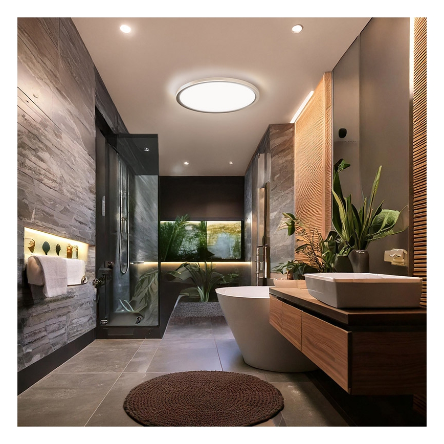 LED kupaonska stropna svjetiljka ACATE LED/18W/230V 3000/4000/6000K Ø 22 cm IP54