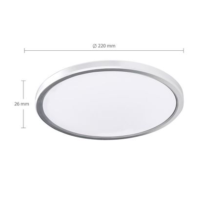 LED kupaonska stropna svjetiljka ACATE LED/18W/230V 3000/4000/6000K Ø 22 cm IP54