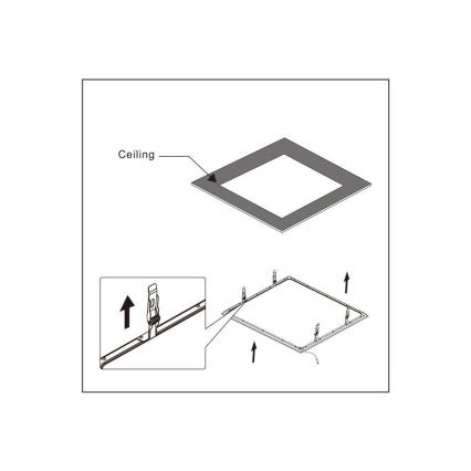 SET pričvrsnih kopči za ugradnju LED panela 595x595mm