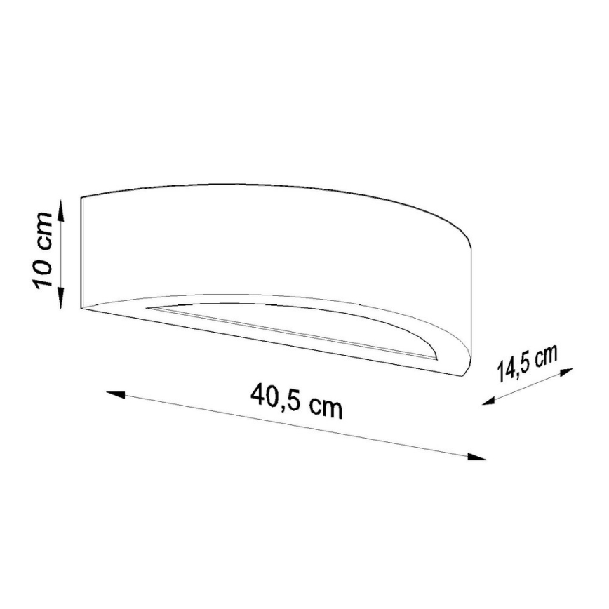 Zidna svjetiljka ATENA 1xE27/60W/230V 40,5 cm bijela