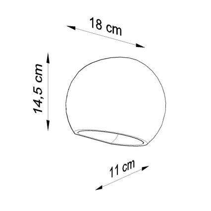 Zidna svjetiljka GLOBE 1xE27/60W/230V bijela