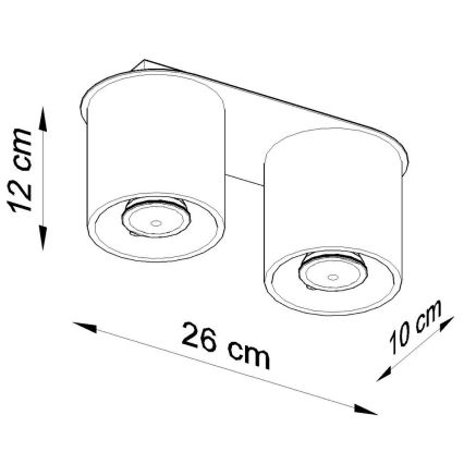 Stropna svjetiljka ORBIS 2 2xGU10/40W/230V bijela