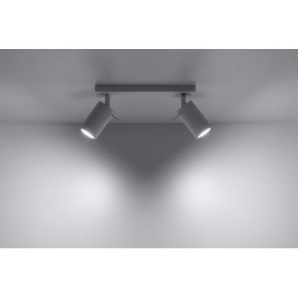 Reflektorska svjetiljka RING 2 2xGU10/10W/230V bijela