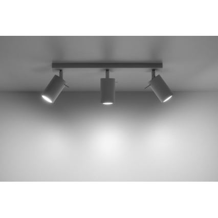 Reflektorska svjetiljka RING 3 3xGU10/10W/230V bijela