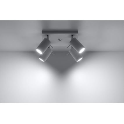 Reflektorska svjetiljka RING 4 4xGU10/10W/230V bijela