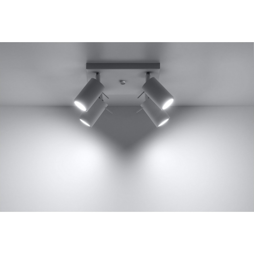 Reflektorska svjetiljka RING 4 4xGU10/10W/230V bijela