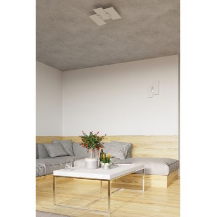 Stropna svjetiljka FABIANO 3xE27/60W/230V bijela/sjajni krom
