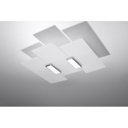 Stropna svjetiljka FABIANO 3xE27/60W/230V bijela/sjajni krom