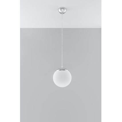 Luster na sajli UGO 1xE27/15W/230V, promjer 20 cm, bijela