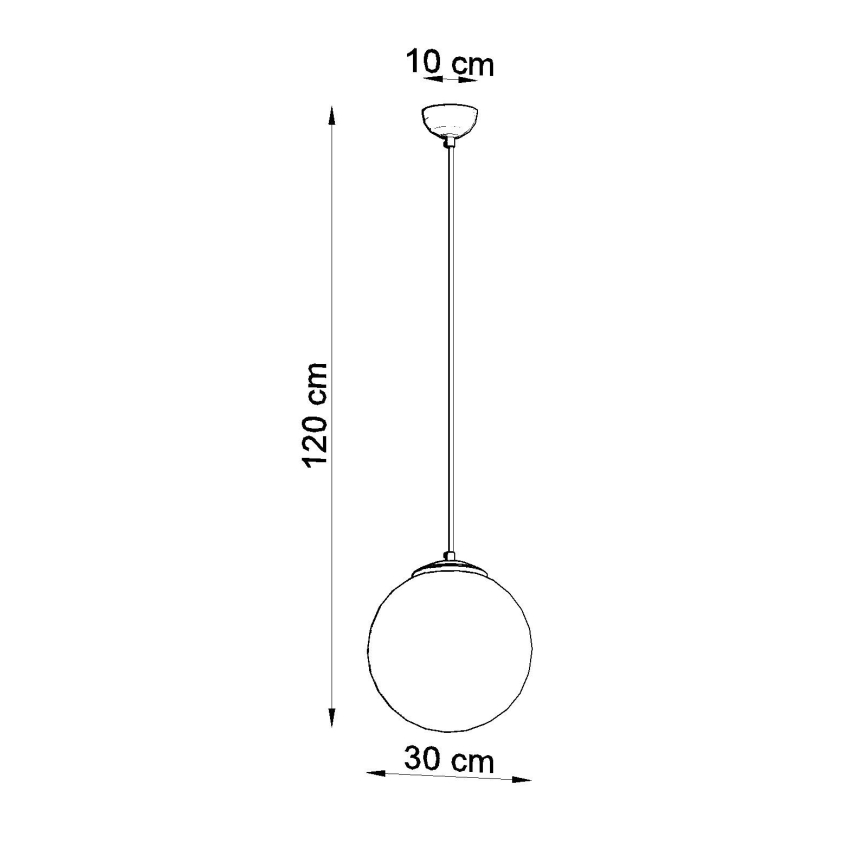 Luster na sajli UGO 1xE27/15W/230V Ø30 cm bijela/sjajni krom